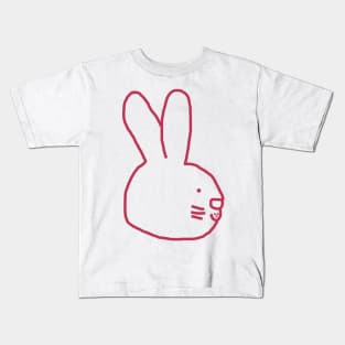 Color of the Year 2023 Viva Magenta Bunny Rabbit Portrait Kids T-Shirt